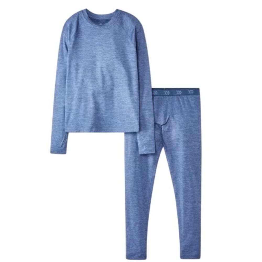 All In Motion Mid Weight Youth‎ Thermal Set Heather Blue XL Long Underwear Base